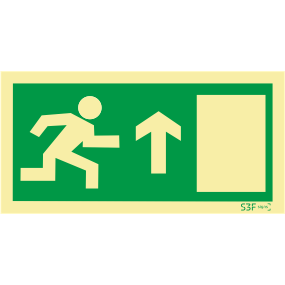 Sinal de Sa�da de Emerg�ncia Porta frente - PVC Fotoluminescente - PVC Opaco - Vinil - Alum�nio image