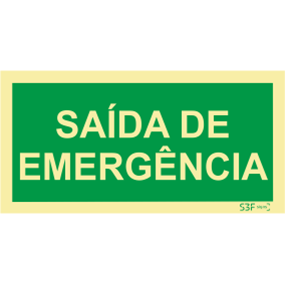 Sinal de Sa�da de Emerg�ncia - PVC Fotoluminescente - PVC Opaco - Vinil - Alum�nio image