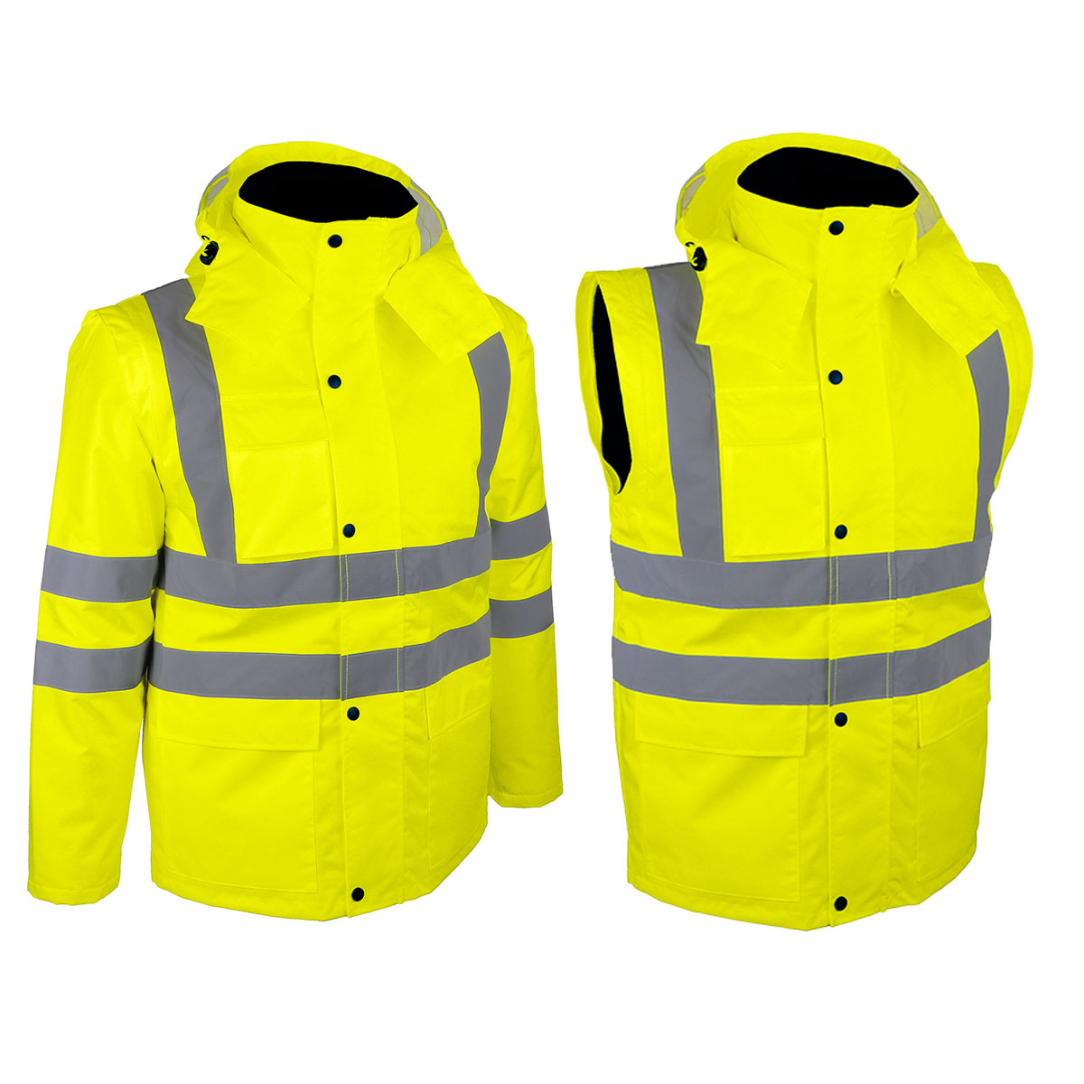 Blus�o / colete de AV c/Mangas Destac�veis c/Fitas Refletoras image