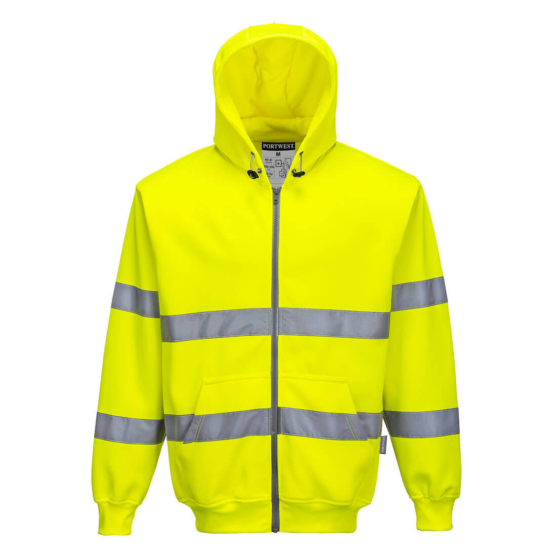 Sweat-Shirt com fecho zip e capuz, de alta visibilidade image