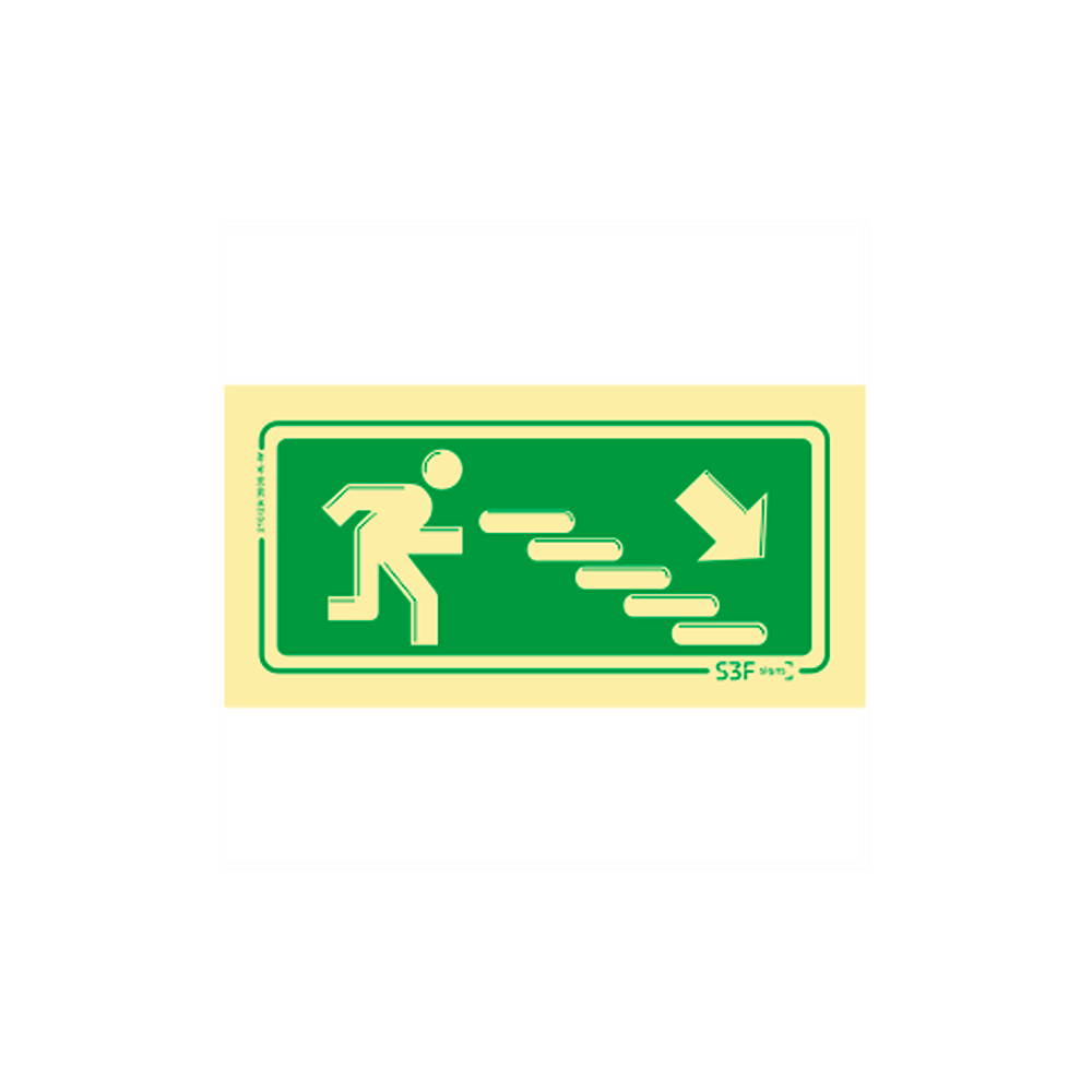 Sinal de Sa�da de Emerg�ncia - Escadas � Direita image