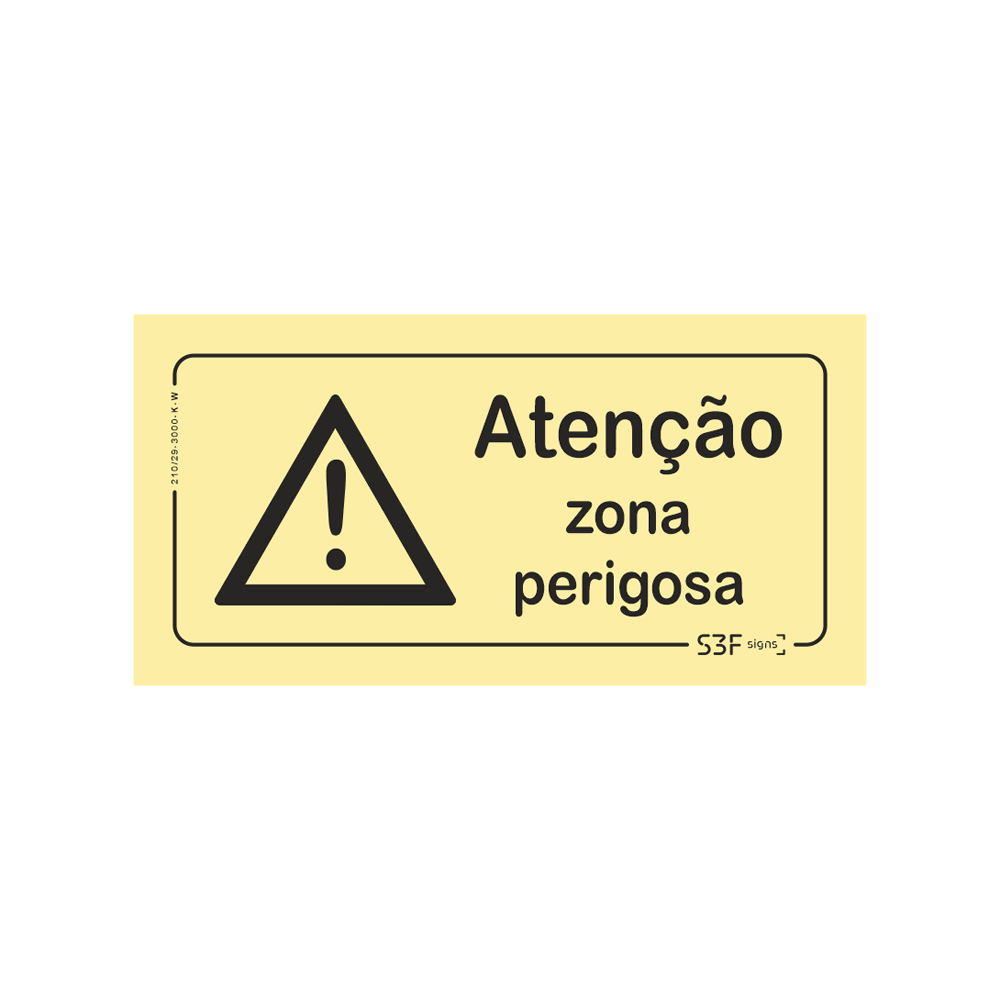 Sinal de perigo, aten��o zona perigosa image