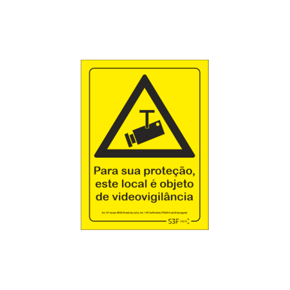 Sinal para condom�nios, para sua prote��o este local � objeto de videovigil�ncia image