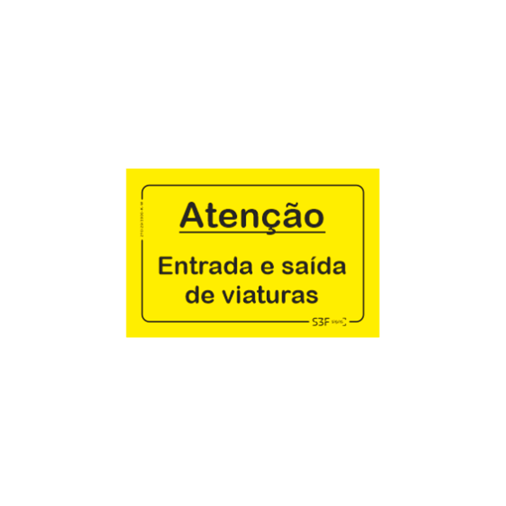 Sinal para estaleiro, aten��o entrada e sa�da de viaturas image