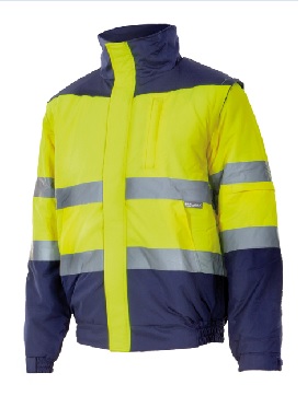 Blus�o AV Bicolor Acolchoado C/ Mangas Destac�veis image